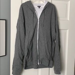 Vince grey zipper hoodie. Double lining. New!!
